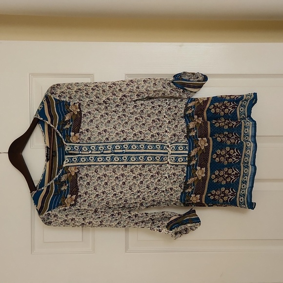 Lucky Brand semi sheer tunic- type blouse - Picture 1 of 5